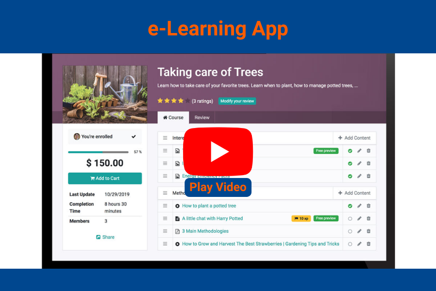 E-Learning — Odoo screenshot