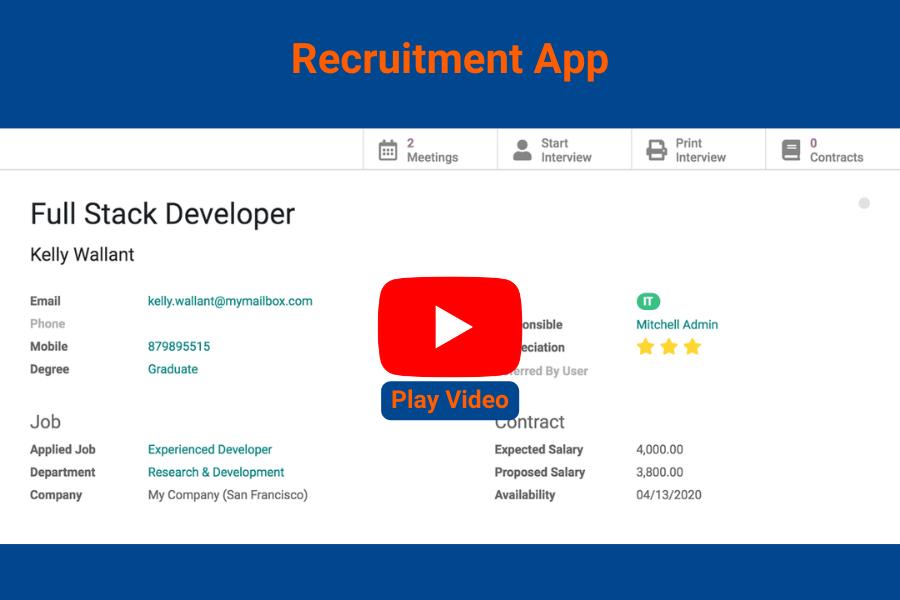 Recruitment — Odoo screenshot
